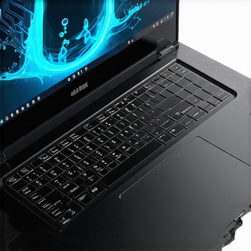 Gaming laptop featuring liquid metal thermal interface and high-performance cooling components.