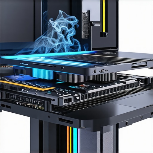 Illustration of gaming laptop cooling system with vapor chamber and airflow pathways.