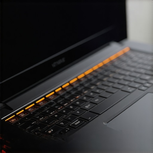 A detailed view of vapor chamber cooling system inside a gaming laptop showing glowing components
