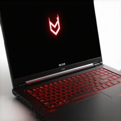 Futuristic gaming laptop highlighting vapor chamber cooling and advanced materials
