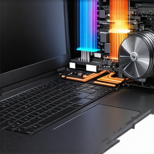 Illustration of vapor chamber cooling technology in a gaming laptop
