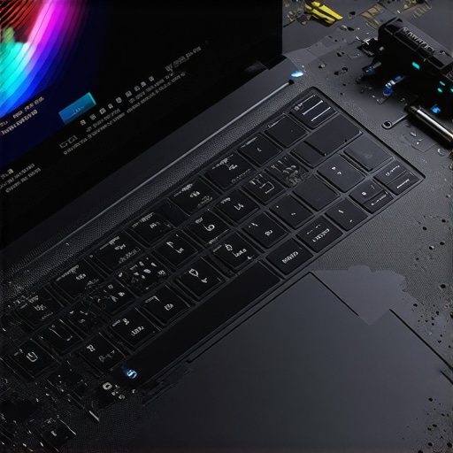 A gamer cleaning and monitoring thermal performance of a high-end gaming laptop.