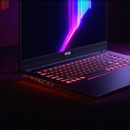 Gaming laptop with cooling system and cooling pad for high fps performance.