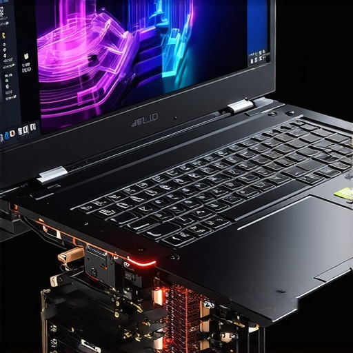 Detailed image of inside a gaming laptop highlighting liquid metal application and vapor chamber cooling