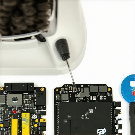 Technician applying thermal paste to a gaming laptop's GPU with precision tools