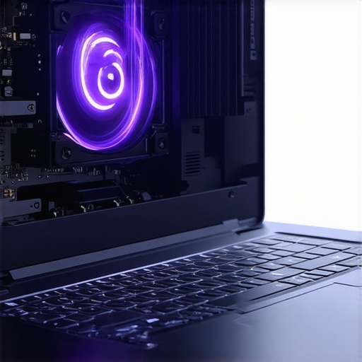 Gaming laptop with visible vapor chamber and active cooling fans