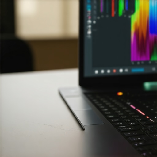 Gaming laptop with cooling pad and performance monitoring software