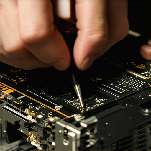 Technician replacing thermal pads inside a gaming laptop to improve cooling performance.