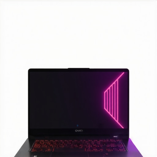 Gaming laptop showcasing cooling heatsinks and 144Hz display