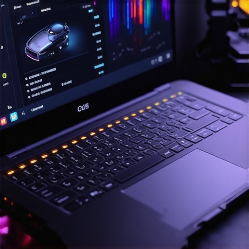 A gamer adjusting fan curves on a laptop with thermal monitoring software visible