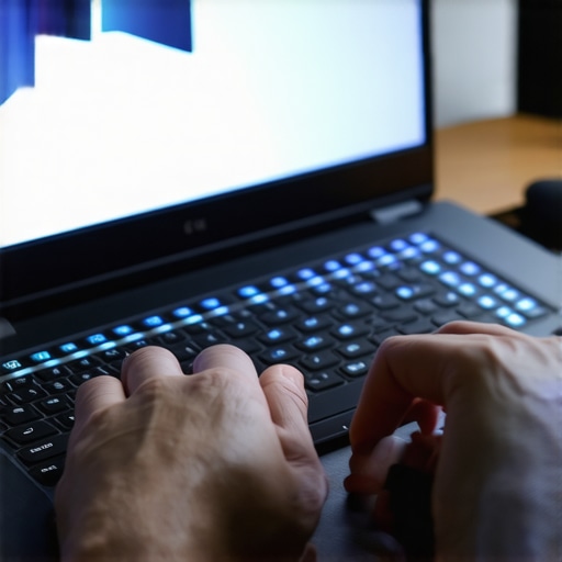 Person fine-tuning fan curve settings on gaming laptop to improve cooling performance.