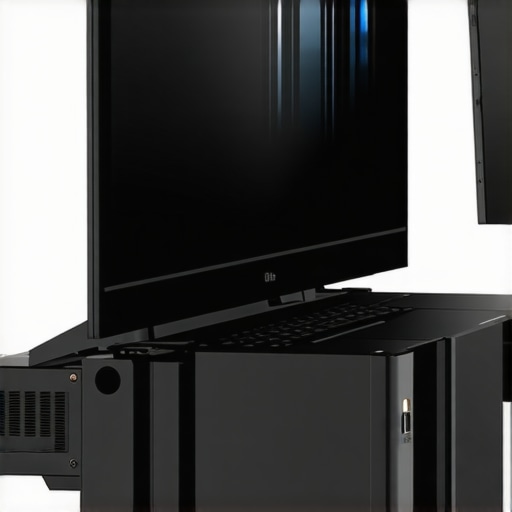 Gaming laptop connected to external cooling dock for optimal thermal performance