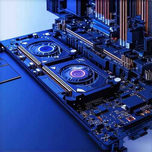 Detailed view of cooling system in high-performance gaming laptop