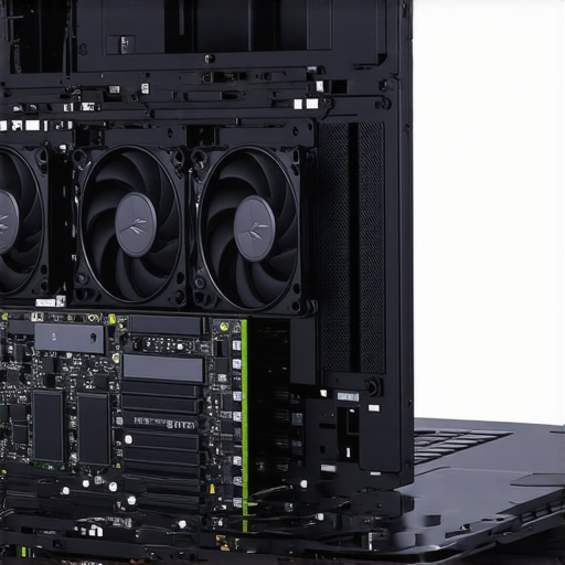 Close-up of a gaming laptop with visible cooling system modifications and thermal paste application.
