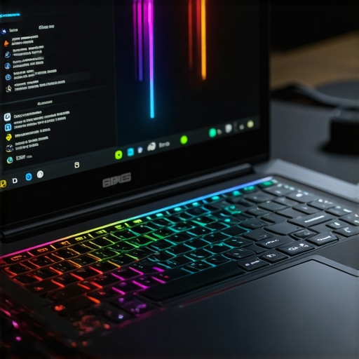 Gaming laptop screen displaying display settings with 144Hz refresh rate