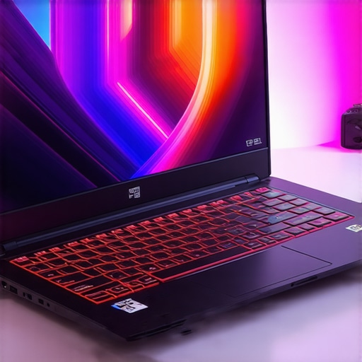 Gaming laptop with cooling pad displaying high frame rate gameplay on a 144Hz monitor